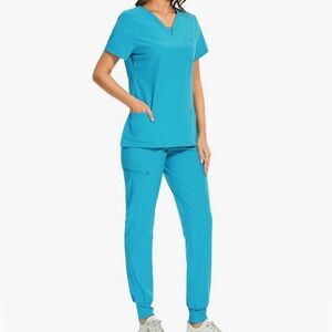 Women's Scrub Set - V-Neck Top & Cargo Pants - Brand New